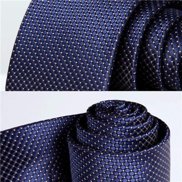 Ties for Men Silk Extra Long Tie & Pocket Square Classic Plaid Checkered 63 inch - Picture 5 of 7